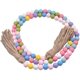 thumbnail image 1 of Easter Wood Bead Garland Wall Rustic Wall Bead Wreath With Colorful Bead Tassels Garland Spring Tray, 1 of 5