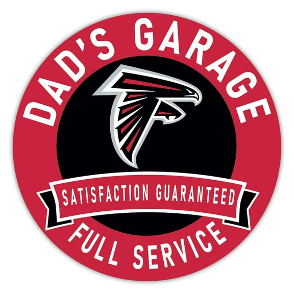 Atlanta Falcons 16" Dad's Garage Wood Sign