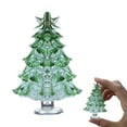 thumbnail image 4 of Shoreew Glass Christmas Tree Mini Tabletop Xmas Tree Figurine with Star Topper for Winter Holiday Table Mantel Shelf Home Decoration, 4 of 7