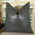 thumbnail image 2 of Plutus Glazed Linen Indigo Handmade Double Sided Throw Pillow, (Double sided 22" x 22"), 2 of 3