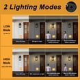 thumbnail image 5 of C Cattleya Matte Black Motion Sensor Outdoor Wall Lantern,Dusk to Dawn Exterior Light Fixture with Clear Glass, 5 of 8
