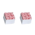 thumbnail image 4 of Billuyoard Caja de rosas preservadas Flor eterna Rosas inmortales Material Ramo Regalo de cumpleaños para aniversario Acción de gracias Blanco 9 blanco rosa 9 cabezas 2piezas, 4 of 6