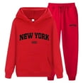 thumbnail image 2 of ZXLBBD Letter Print Hoodie and Sweatpants Set for Couples New York Theme Wear Stylish Tracksuit with Casual Outdoor Relaxed Fit Daily Wear, 2 of 3