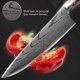 thumbnail image 4 of Chef Cuchillo Profesional, Cuchillo de Cocina Afilado de Acero Inoxidable de Alto Carbono de 8 Pulgadas, Cuchillo de Corte Láser Damasco con Mango Ergonómico, 4 of 7
