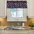 thumbnail image 2 of Yayeee Kitchen Valance Rod Pocket 54" x 18" Living Room Window Curtain, Red Starry Pattern, 2 of 6