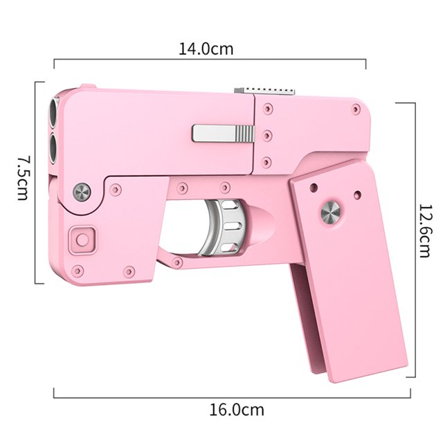 Modelo de teléfono plegable Pistola de balas blandas 2 Pistola de ráfaga (configuración rosa alta) Ehuebsd libre de BPA
