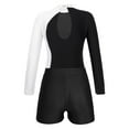 thumbnail image 5 of MSemis Kids Girls Gymnastic Leotard Outfits Unitard with Shorts Bodysuit Dancewear White 14, 5 of 7