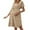 Khaki, variant on Maternity Dress for Women Maternity Button Down Shirt Dress V-Neck Short Sleeve Loose Casual Comfort Pregnancy Wear Maternity Clothes
