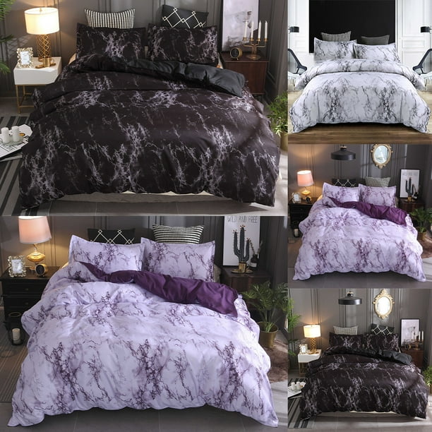3pcs Marble Duvet Quilt Cover Set Full Queen King Size Bedding With Pillowcases Com 3pcs Marble Duvet Quilt Cover Set Full, King Size Bedding Set