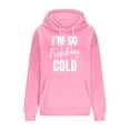 thumbnail image 5 of Kilaqueen Stretch Fall Sweatshirts for Women Trendy Letter Printed Oversized Hoodie with Kangaroo Pocket Baggy Womens Hoodies Pullover Warm Outfits, 5 of 6