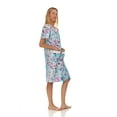 thumbnail image 3 of Lati Fashion Women Snaps Front Duster Short Sleeve Female Nightgowns & Sleepshirts Blue Size Medium, 3 of 4