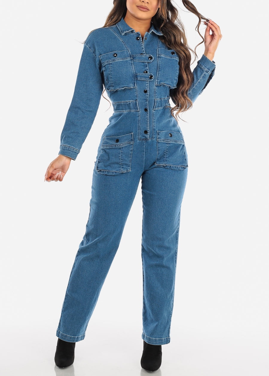 denim jean romper