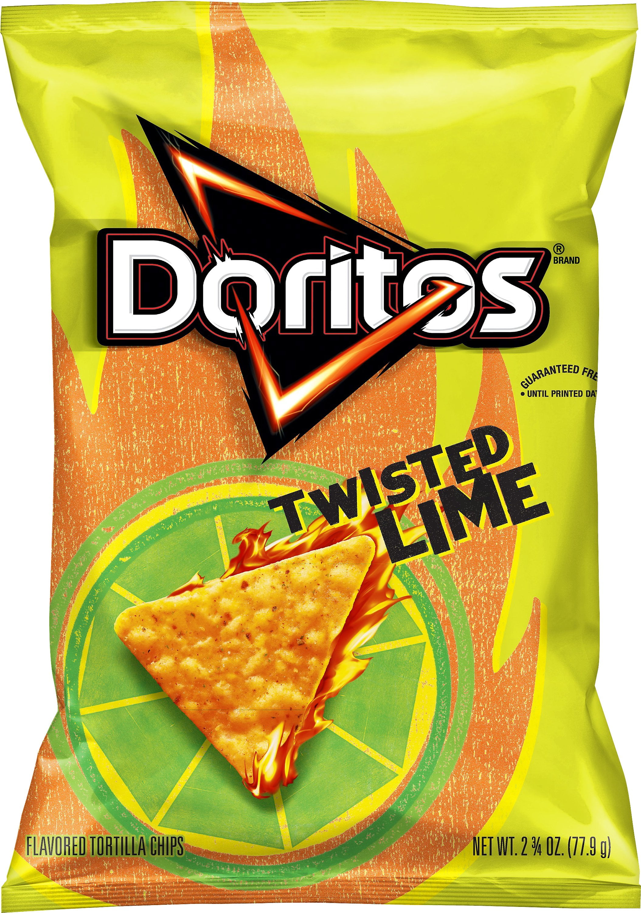 Doritos Twisted Lime Flavored Tortilla Chips Snacks, 2.75 Ounce Bag Single Pack