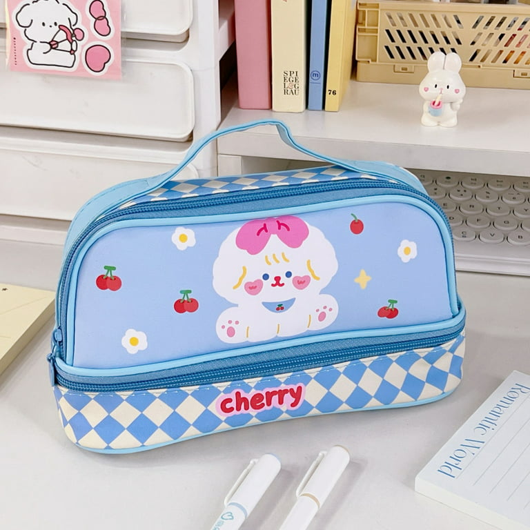 Foldable Canvas Pencil Pouch Multi Layer Stationery Storage Case Kawaii Dog  Pencil Bags School – the best products in the Joom Geek online store