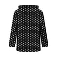 thumbnail image 6 of Trikvn Women's Polka Dot Zip Up Hoodies Long Sleeve Lightweight Sweatshirts Classic Printed Full Zip Jacket with Pockets and Drawstring Casual Outerwear for Fall Fashion, 6 of 7