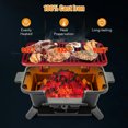 thumbnail image 3 of Topcobe 100% Cast Iron Hibachi Grill with Grill Grate Lifter, Outdoor Patio Furniture, 3 of 7