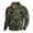 Dark Green, variant on Men's Camo Print Stand Collar Sweatshirt, Spring Fall Outdoor Casual Button Front Pullover for Hiking, Sports,Army Green,L