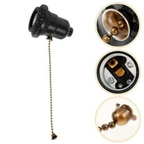 BRIGHTFUFU 1Set Lamp Socket with Chain for Office Lighting Round Base LED Compatibility