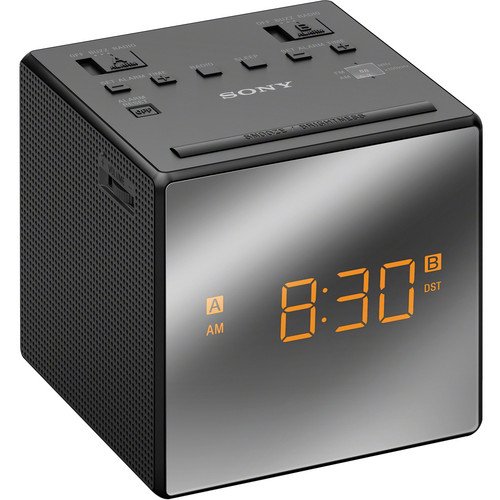 Sony Compact AM/FM Dual Alarm Clock Radio with Large Easy to Read