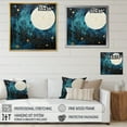 thumbnail image 4 of Designart "Blue Simplicity Moon IV" Abstract Collages Floater Framed Wall Decor, 4 of 7