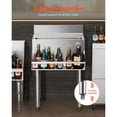 thumbnail image 2 of KFFKFF Professional Ice Storage, 61.6 L Undercounter Ice Container, 24 x 24.2 x 37 in Stainless Steel Ice Box with Slide-Top Cover, Bottle Compartments, and Modifiable Bullet Legs, Beverage Station, 2 of 9