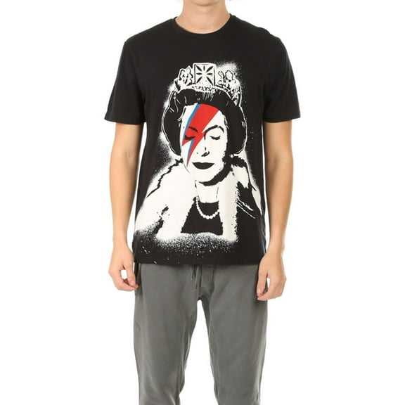Elevenparis Mens Izzy Stardust Graphic T-Shirt, Black, XX-Large
