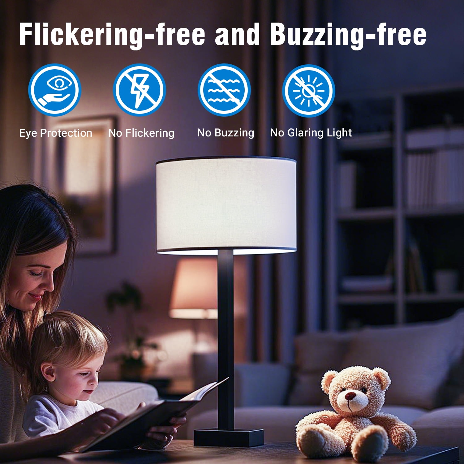 DAYBETTER A19 LED Light Bulbs, 100W Equivalent,5000K Daylight, 15W 1500 Lumens,E26 Standard Base,UL Listed,Lighting for Bedroom Living Room Home Office,24 Pack