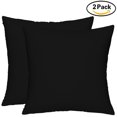 thumbnail image 1 of The Great American Store 1800 Series Microfiber Solid Black, Euro Square Throw Pillowcases (20"x 20") - Envelope Closure End - Wrinkle, Fade, Stain Resistant - Hypoallergenic, 1 of 4