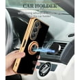 thumbnail image 5 of Compatible for Samsung Galaxy Z Fold 5 Case with Ring Holder Kickstand [with Magnetic] Soft TPU Shockproof Electroplated Protective Phone Case for Galaxy Z Fold 5 Black, 5 of 6
