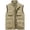 Khaki, variant on Men's Multi Pocket Cargo Leisure Simple Solid Color Vest,Tank Tops Men,XL