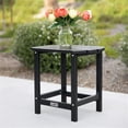 thumbnail image 2 of LuXeo Corona Outdoor Contemporary Recycled Plastic Side Table in Black, 2 of 5