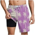 thumbnail image 2 of Runfenguu Swimsuit With Shorts, Workout Shorts Men Casual Fashion Print Shorts With Pockets Elastic Waist Beach Pants Men'S Athletic Shorts, 2 of 6