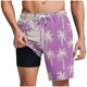 thumbnail image 1 of Pantalones Cortos para Hombre Cintura Elástica con Bolsillos, Forro de Impresión de Moda Casual para la Playa, Al Aire Libre Y el Uso Diario, 1 of 6