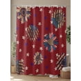 thumbnail image 4 of 4th of July Shower Curtain, Patriotic Sunflower Bathroom Decor Curtains Set with Hooks, Red Navy Blue Waterproof Fabric Home Accessories， 66 X 72 Inch Long, 4 of 6