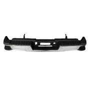 REAR STEP BUMPER ASSEMBLY; FOR 2500/3500 DUAL REAR WHEEL MODELS; CHROME; WITHOUT PARK ASSIST SENSOR HOLES; WITH CORNER STEP; WITHOUT