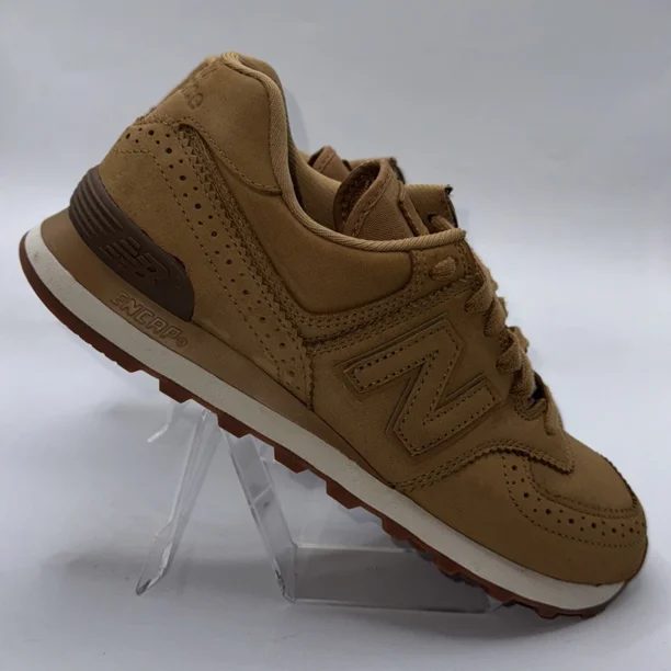 New Balance 574 Men's Size 8 Sneakers ML574LED Tan Brown Suede Classic