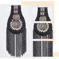 thumbnail image 4 of 1 Pair 2Pcs Tassel Chain Shoulder Black Shoulder Badge Applique Punk Fringe Shoulder Badge Appliques Fashion Fringe Shoulder Epaulette, 4 of 6