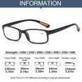 thumbnail image 2 of Unisex Magnifying Vintage Flexible Eyeglasses Computer Goggles Reading Glasses Ultra Light Frame BROWN STRENGTH 400, 2 of 8