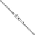 thumbnail image 4 of 14K White Gold Wg 1.7mm Singapore Chain (18 X 1.7) Made In Peru pen124-18, 4 of 5