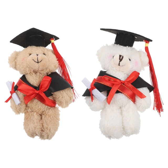 KAKOWELY 2 osos de peluche de graduación, adorables juguetes de peluche para fiestas, regalos de graduación.