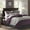 Purple, variant on Witaxima Queen 7-PC Faux Suede Bedding Set in Natural, Pieced Microsuede Comforter with Embroidered Pillows & Skirt