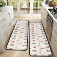 thumbnail image 4 of Kitchen Rugs Sets Of 2,Beige Christmas Tree Pattern Anti Fatigue Kitchen Mat Rugs Non Slip Washable,Decorative Kitchen Floor Mats for Kitchen,Sink,Laundry,17"x47"+17"x47", 4 of 5