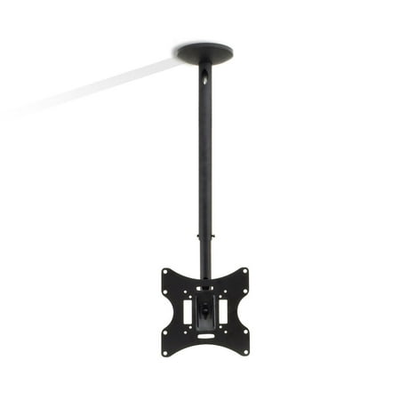 PYLE PCTVM15 - Universal Tilt, Swivel and Height Adjustable TV Ceiling Mount Bracket Fits Virtually All 23” - 42'' TVs (Flat Panel HDTV, LCD, LED, Plasma and Smart (Best Height To Mount Tv)