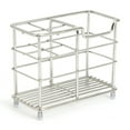 thumbnail image 1 of Yeacher Toothbrush Holder Stainless Steel Bathroom Toothpaste Rack Stand Multi-Functional Electric Toothbrush Organizer with 5 Slots, 1 of 8