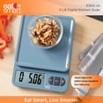thumbnail image 6 of Eat Smart 11lb Food Kitchen Plastic Blue Scale with Tare, Blue, 6 of 10