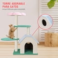 thumbnail image 4 of Árbol para Gatos Forma de Flor Rosa con Casa Grande, Torre Rascador de Sisal Natural Alto 95CM, Poste Rascador de Flores Adorable con Plataforma de Salto para Espacio Pequeño, Centro de Juego, 4 of 7