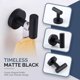 thumbnail image 4 of Matte Black Towel Hook 2 PCS, Stainless Steel Kitchen Bathroom Towel Holder, Round Coat Robe Hanger for Wall, 4 of 4