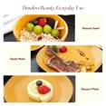 thumbnail image 7 of Stoneware Square 16pc Dinnerware Set, Matte Yellow, 7 of 7