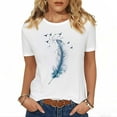 thumbnail image 2 of Mgmyaa T Shirt for Women Graphic Tees Print Shirts Short Sleeve Casual Summer Vacation Tee Tops, 2 of 5