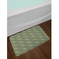 thumbnail image 2 of Floral Bath Mat, Colorful Flower Assortment Spring Beauty, Plush Bathroom Decor Mat with Non Slip Backing, 29.5" X 17.5", Reseda Green Multicolor, by Ambesonne, 2 of 2